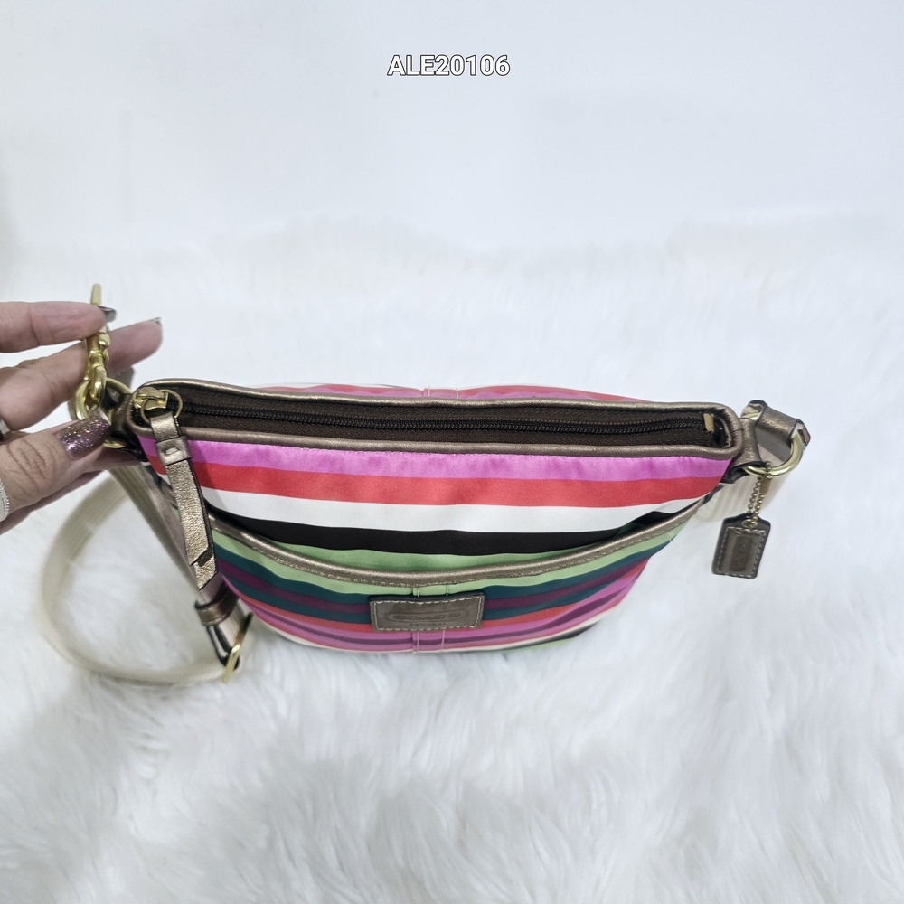 Coach Striped Milticolor Crossbody Bag 65th Anniversary Edition - Picture 12 of 17